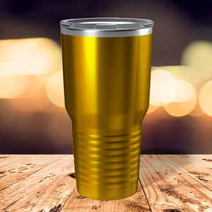Custom Laser Engraved 30oz Gold Translucent Stainless Steel Tumbler