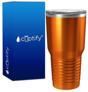 Custom Laser Engraved 30oz Orange Translucent Stainless Steel Tumbler