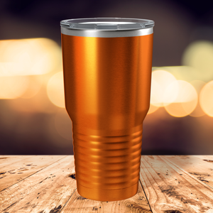 Custom Laser Engraved 30oz Orange Translucent Stainless Steel Tumbler