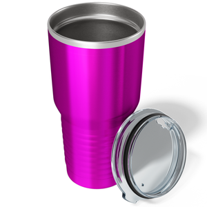 Custom Laser Engraved 30oz Pink Translucent Stainless Steel Tumbler