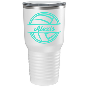 Personalized Volleyball on Stainless Steel Volleyball Tumbler