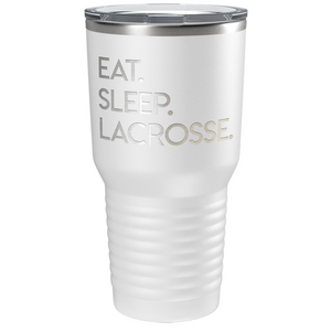 Eat Sleep Lacrosse Laser Engraved on Stainless Steel Lacrosse Tumbler