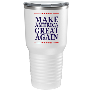 Make America Great Again MAGA on White 30 oz Political Tumbler