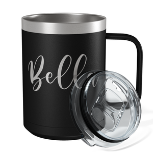 Cuptify Personalized Engraved 15 oz Stainless Steel Coffee Mug - Black