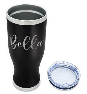 Personalized Engraved 20 oz Pilsner - Black