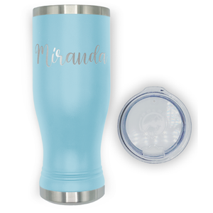 Personalized Engraved 20 oz Pilsner - Lite Blue