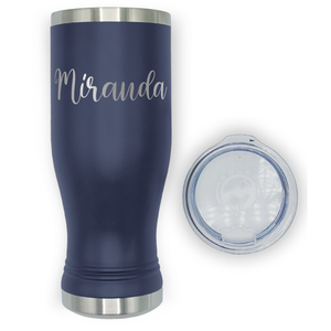 Personalized Engraved 20 oz Pilsner - Navy Blue