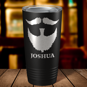 Beard Groomsmen on Black 20 oz Stainless Stell Tumbler