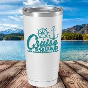 Cruise Squad on White 20 oz Stainless Steel Tumbler