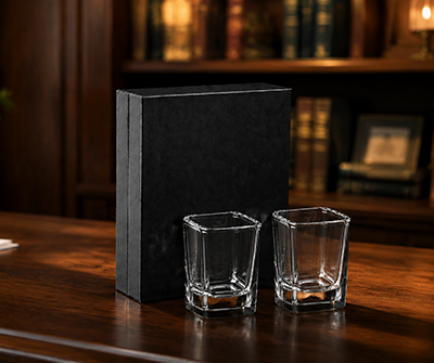 A Closer Look at Our Personalized 2oz Square Shot Glass Gift Set