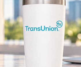 Custom TransUnion White 20oz Stainless Steel Tumblers | Cuptify