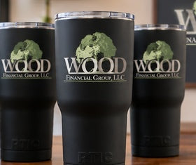 Custom RTIC Tumblers for Wood Financial Group, LLC | Cuptify