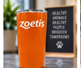 Custom Zoetis Orange 20oz Stainless Steel Tumblers | Cuptify