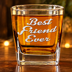 Best Friend Square Whiskey Glasses