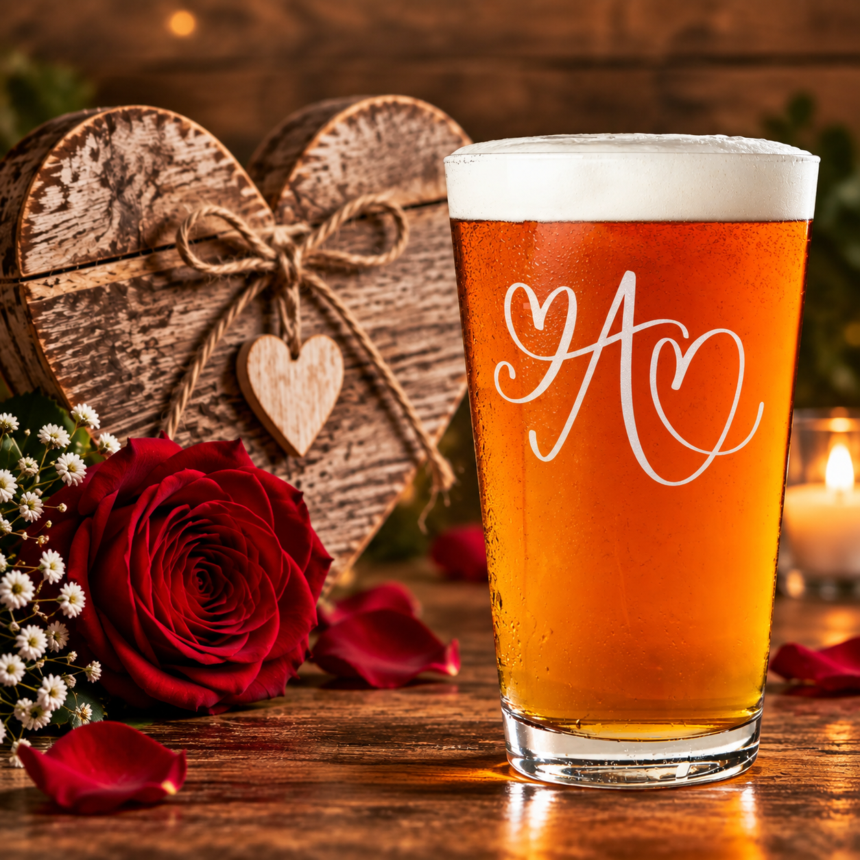 Initial Letters Pint Glasses
