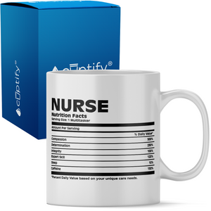 Nurse Nutrition Facts 11oz Ceramic Coffee Mug