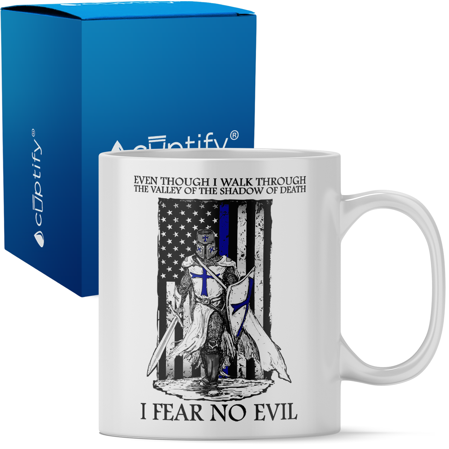 Thin Blue Line Police Knight 11oz Ceramic Coffee Mug