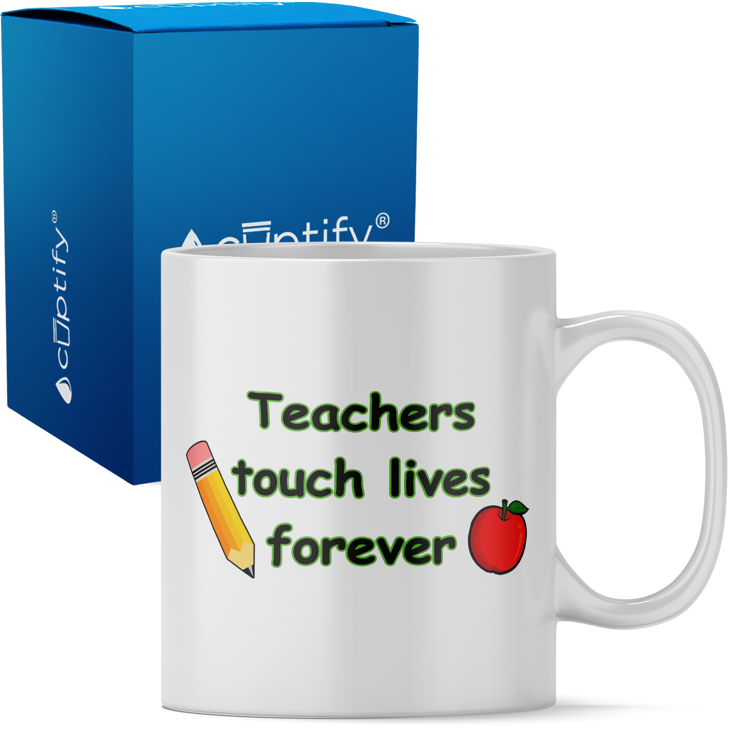 Teachers Touch Lives Forever 11oz Ceramic Coffee Mug