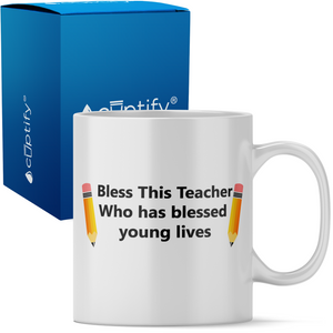 God Bless This Teacher 11oz Ceramic Coffee Mug