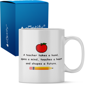 A Teacher Takes a Hand with Apple 11oz Ceramic Coffee Mug