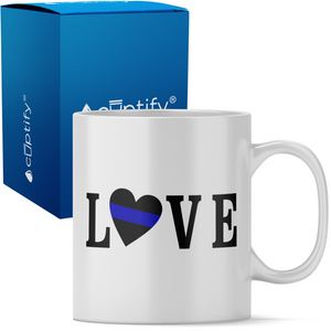 Polive Love Long 11 oz 11oz Ceramic Coffee Mug