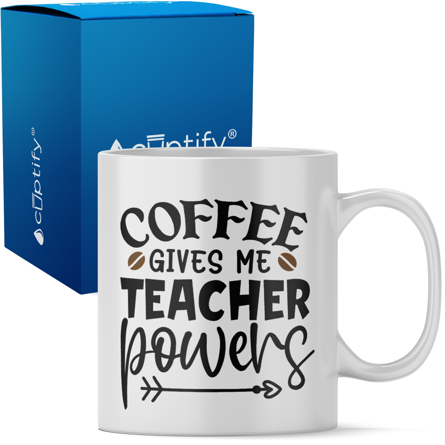 Tazza In Ceramica Shop4Ever "Inspirational Teacher", 325 Ml, Stampa Fronte-retro, Adatta A Microonde E Lavastoviglie, Regalo Per Insegnanti