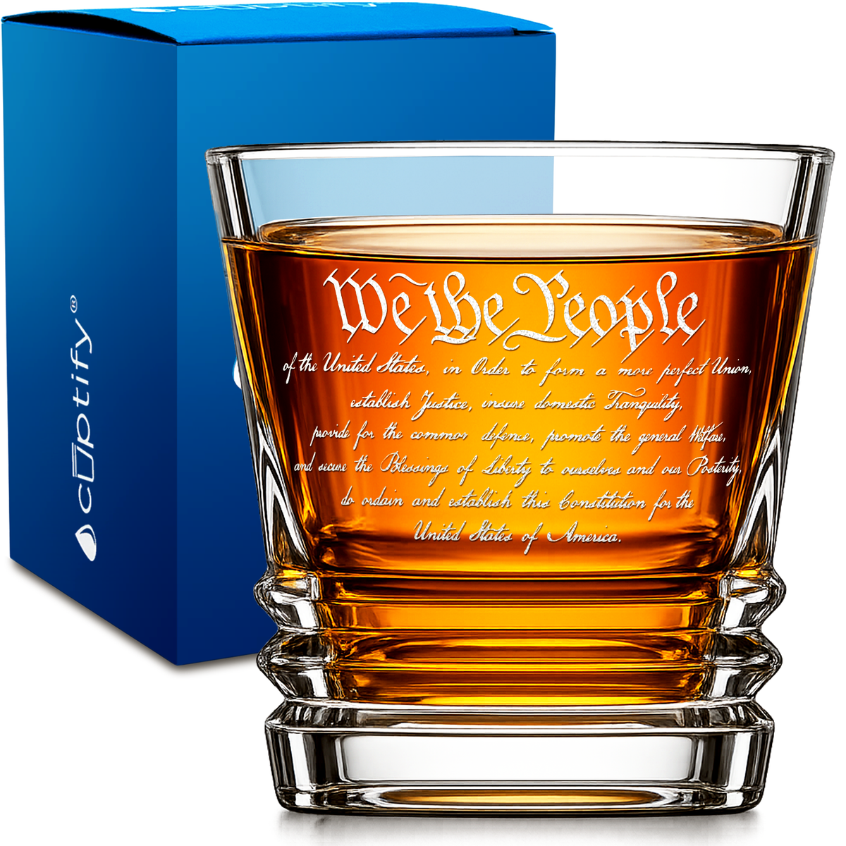 We The People Constitution 10oz Accordion Whiskey Glass