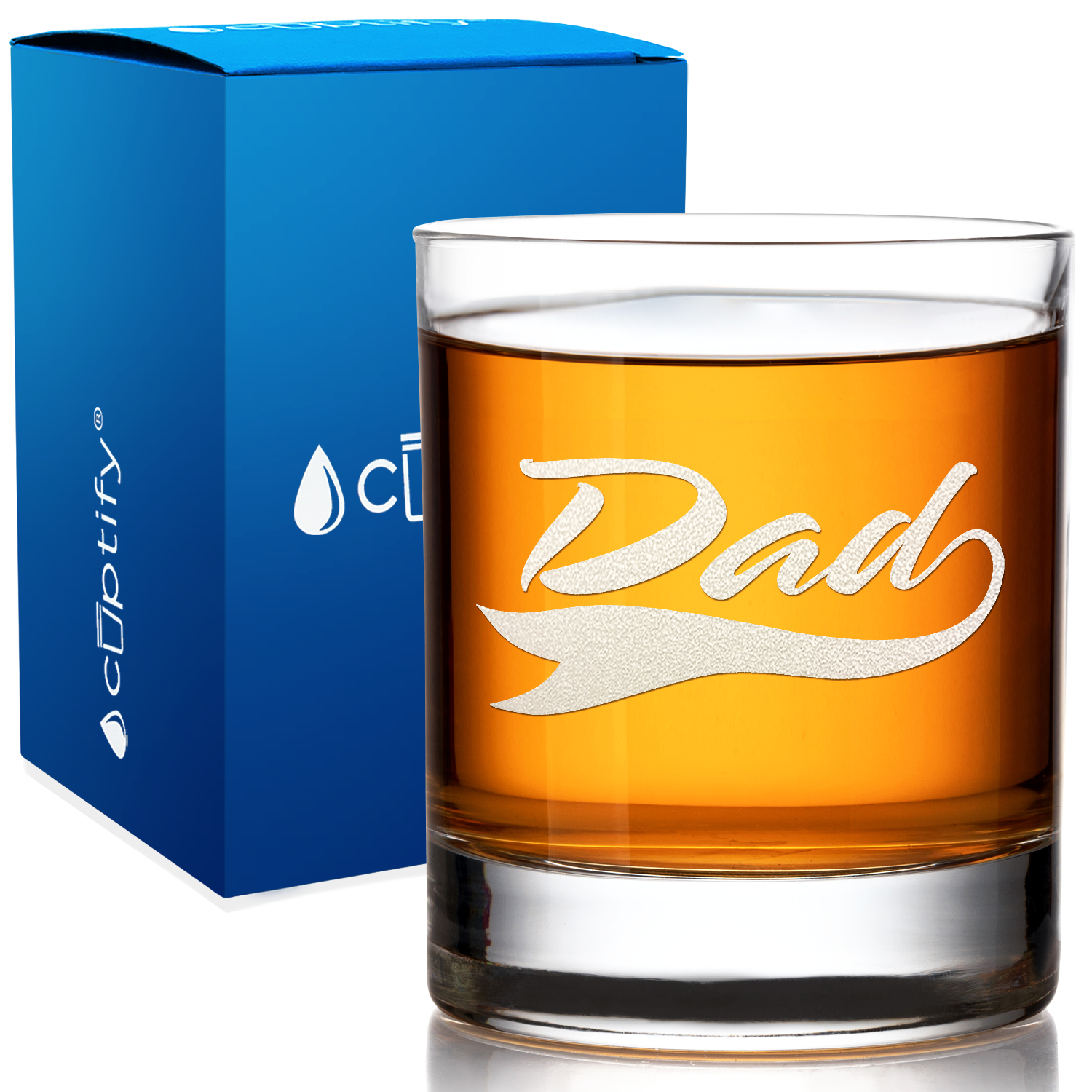 Dad on 10.25oz Whiskey Glass
