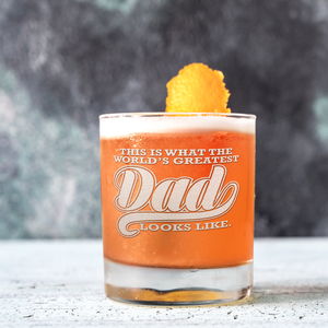 The World's Greatest Dad on 10.25oz Whiskey Glass