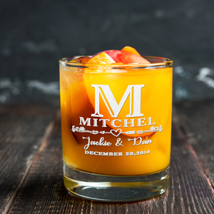 Personalized Monogram Whiskey Glass
