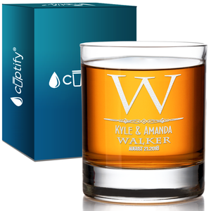 Personalized Monogram Whiskey Glass