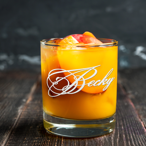 Personalized Script Whiskey Glass