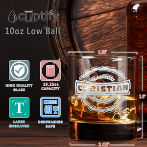 Personalized Asperous Monogram Whiskey Glass