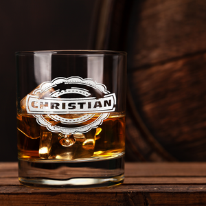 Personalized Asperous Monogram Whiskey Glass