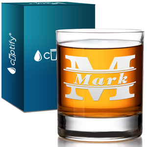 Personalized Initial Classic Block Whiskey Glass