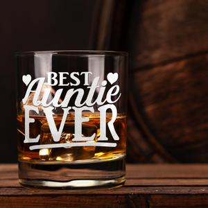 Best Auntie Ever Whiskey Glass