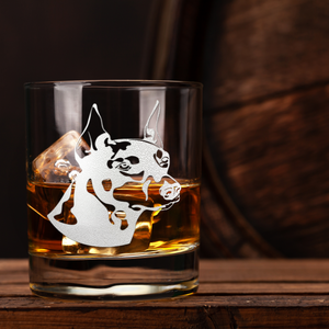 Doberman Pinscher on 10.25oz Whiskey Glass