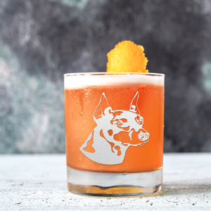 Doberman Pinscher on 10.25oz Whiskey Glass