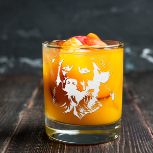 Golden Retriever on 10.25oz Whiskey Glass