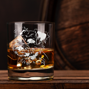 Miniature Schnauzer Head on 10.25oz Whiskey Glass