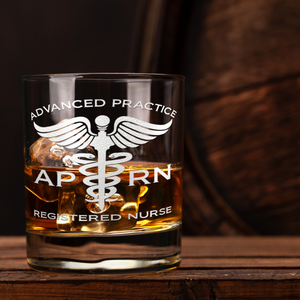 APRN Advanced Practice Registered Nurse on 10.25oz Whiskey Glass