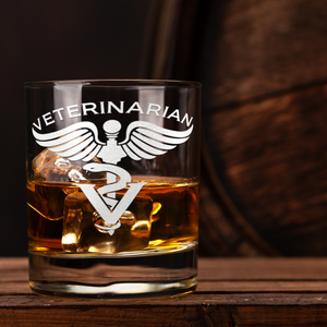 Veterinarian on 10.25oz Whiskey Glass