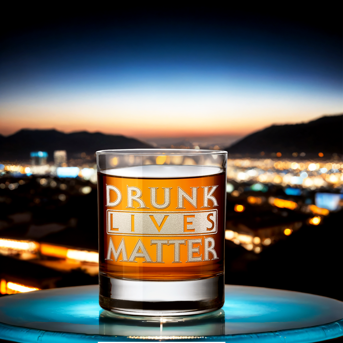 Drunk Lives Matter on 10.25oz Whiskey Glass
