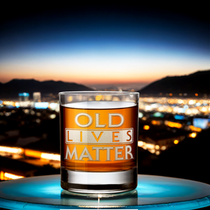 Old Lives Matter on 10.25oz Whiskey Glass
