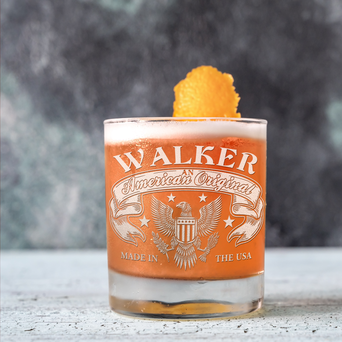 Personalized American Orignal Made In The USA on 10.25oz Whiskey Glass