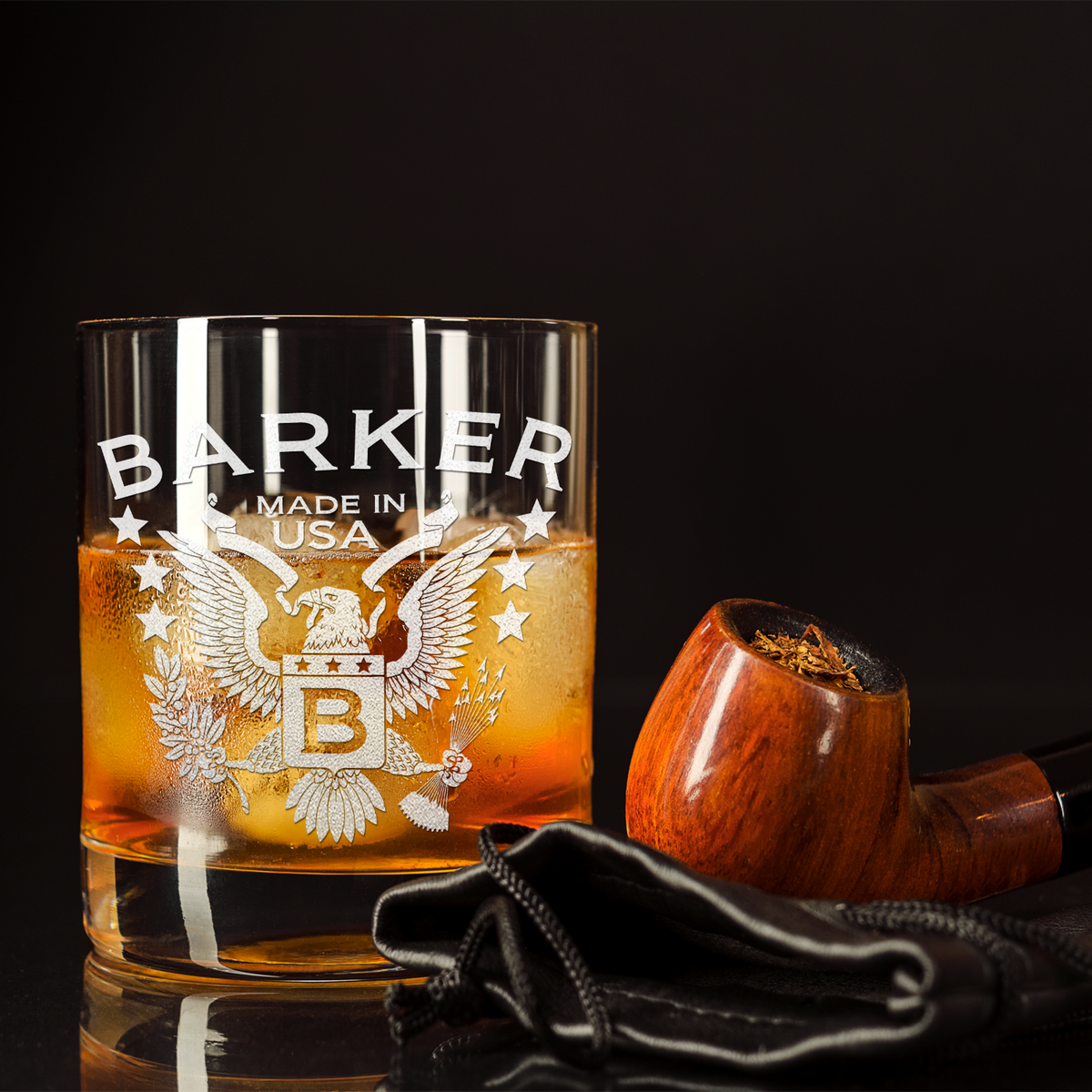 Personalized Made in USA on 10.25oz Whiskey Glass