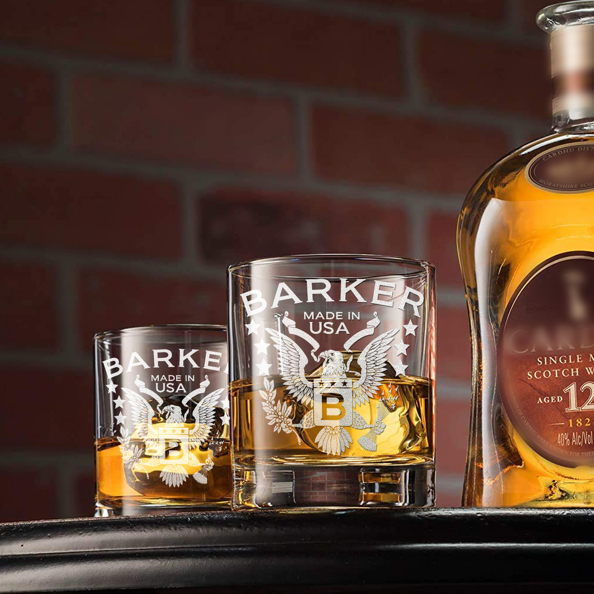 Personalized Made in USA on 10.25oz Whiskey Glass