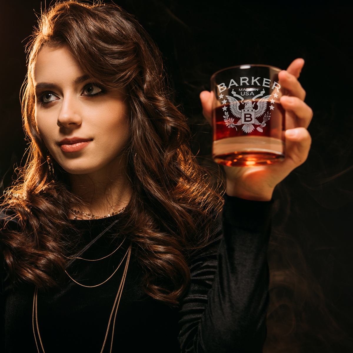 Personalized Made in USA on 10.25oz Whiskey Glass