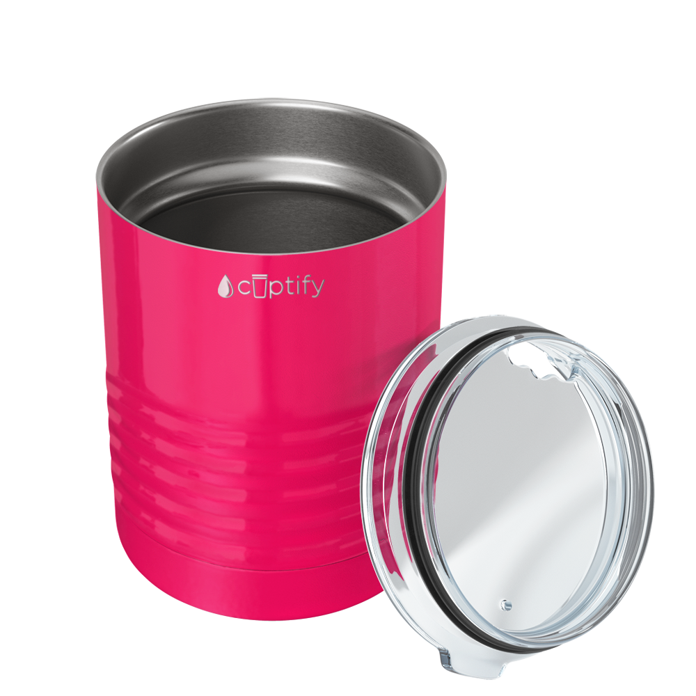 Pink Bright Gloss 10oz Lowball Tumbler