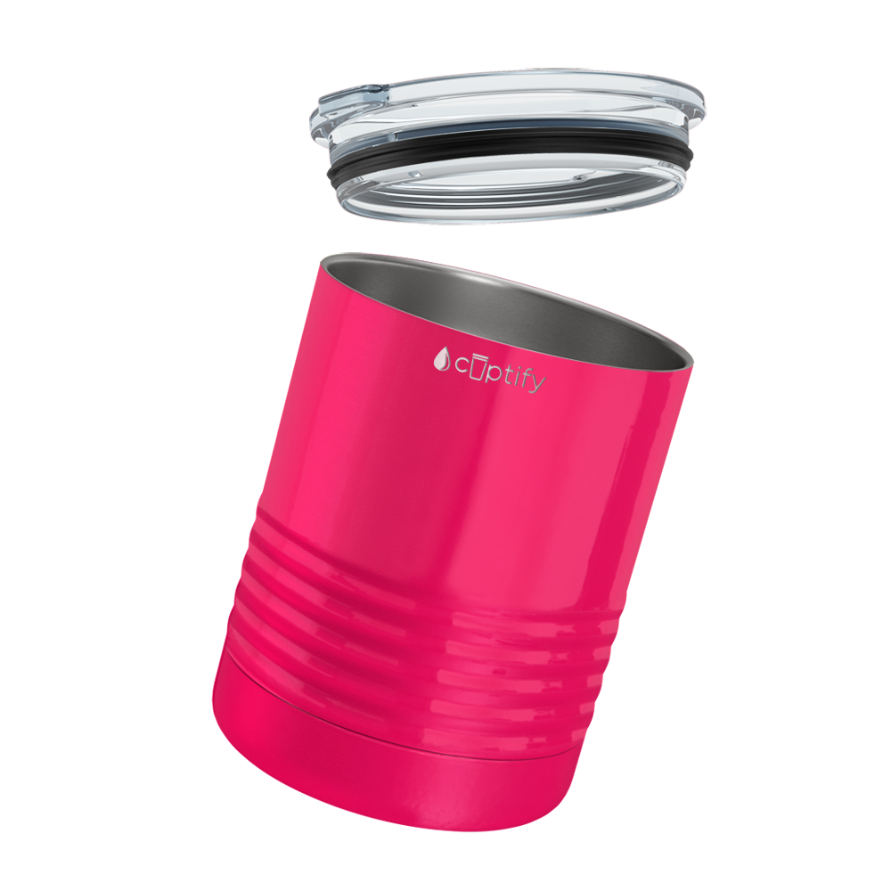 Pink Bright Gloss 10oz Lowball Tumbler